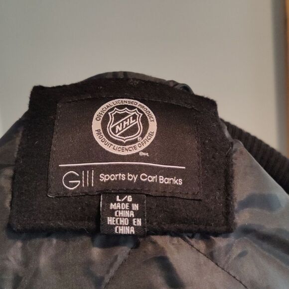 NWOT Blackhawks varsity/bomber style GIII Sports by Carl Banks size lg - Picture 6 of 10